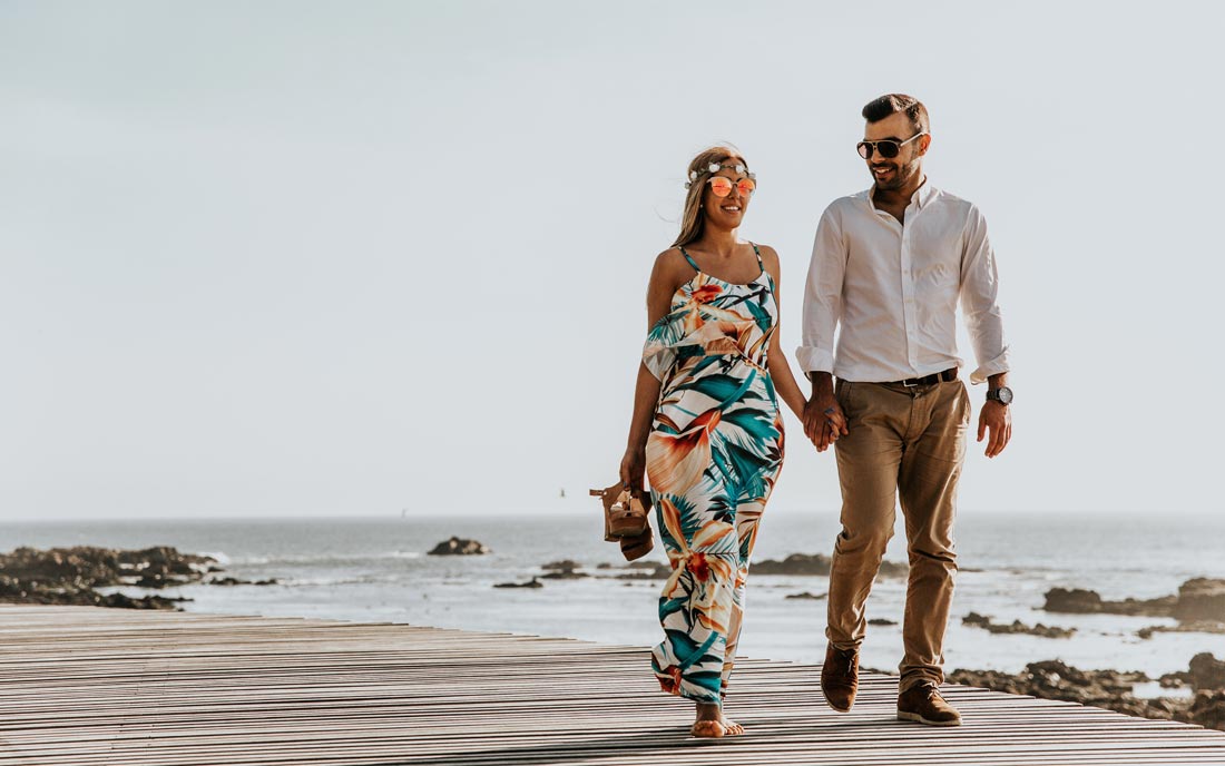 A couple in a happy relationship
